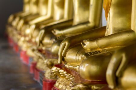 Buddha statue at Wat Phra Si Rattana Mahathat also colloquially referred to as Wat Yai is a Buddhist temple (wat) in Phitsanulok Province,Thailand.の写真素材