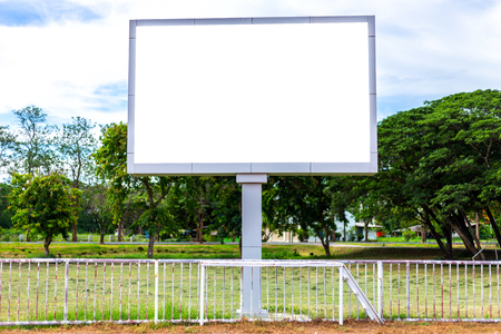 Digital blank scoreboard at football stadium with running track in sport stadium in outdoor ,Advertising Billboard LED, Empty white digital.の写真素材