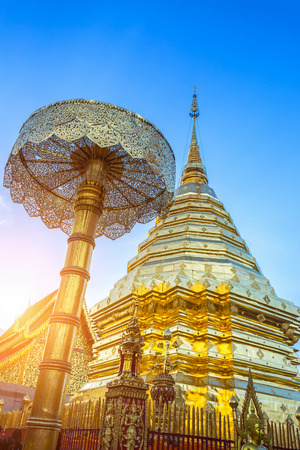 Wat Phra That Doi Suthep is tourist attraction Temple in of Chiang Mai.の写真素材