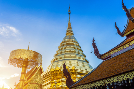 Wat Phra That Doi Suthep is tourist attraction Temple in of Chiang Mai.の写真素材