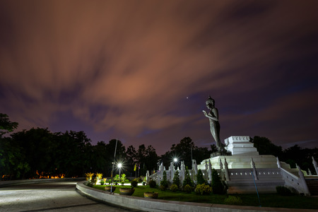 Buddha statue (Buddha Naresuan Mangalapora) at sunset are Buddhist Temple Pagoda and major tourist attractions in Phitsanulok,Thailand.の写真素材