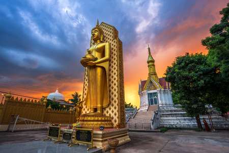 Buddha statue at in Temple (Thai language:Wat Chan West) is a Buddhist temple (Thai language:Wat) It is a major tourist attraction Phitsanulok, Thailand.July 5, 2018の写真素材