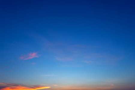 blue sky background texture with white clouds sunsetの写真素材