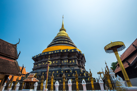 Wat Phra That Lampang Luang is a Lanna-style Buddhist temple in Lampang in Lampang Province, Thailandの写真素材