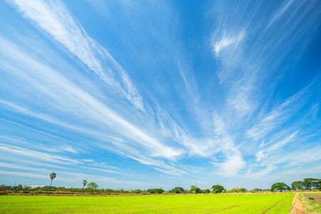 blue sky background texture with white clouds.の写真素材