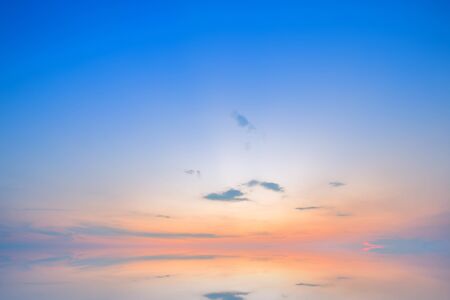 blue dramatic sunset sky texture background.の写真素材