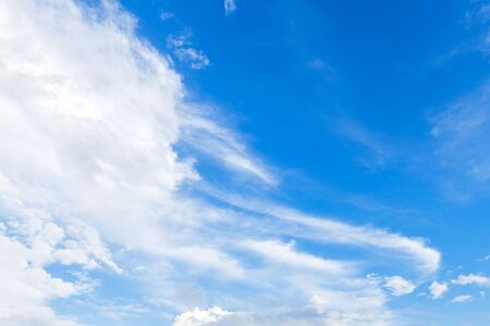blue sky background texture with white clouds.の写真素材