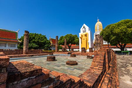 Buddha statue at Wat Phra Si Rattana Mahathat also colloquially referred to as Wat Yai is a Buddhist temple (wat) It is a major tourist attraction Phitsanulok, Thailand.の写真素材