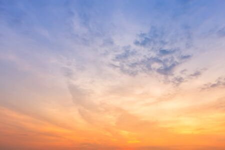 blue dramatic sunset sky texture background.の写真素材