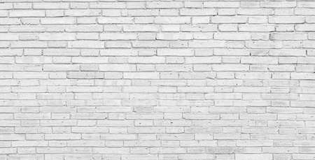 Texture of old white brick wall large background.の写真素材