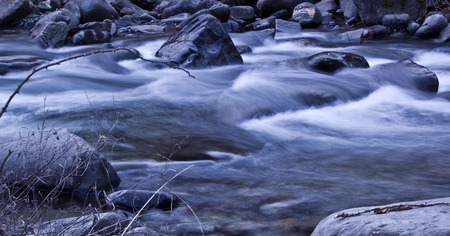 tidal river, stonesの写真素材