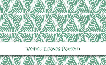 Veined Leaves Pattern. vector graphics
