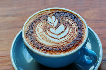 A cup of hot coffee