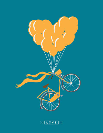 floating bicycleのイラスト素材