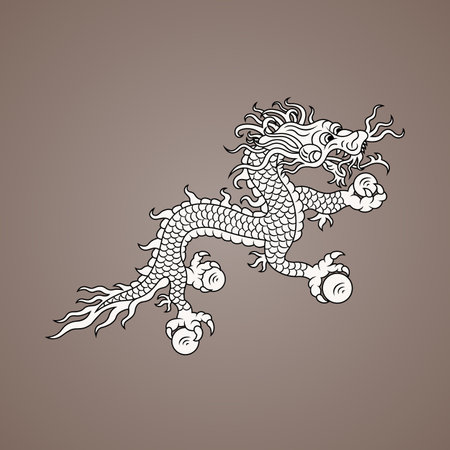 Dragon - symbol from the flag of Bhutan.のイラスト素材