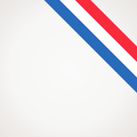 Corner slanted ribbon flag of Netherlands or city Heilbronn for a top right aera of a page.のイラスト素材