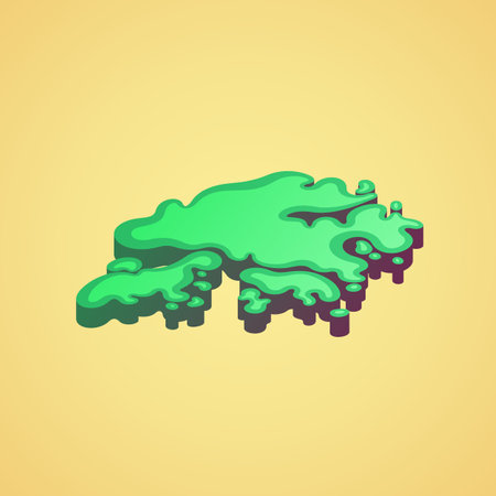 Isometric stylized simplified 3D map of Hong Kongのイラスト素材
