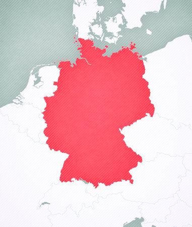 Map of Germany with softly striped vintage background.の写真素材