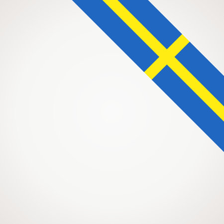 Corner slanted ribbon flag of Verona and Toulon for a top right area of a page.のイラスト素材
