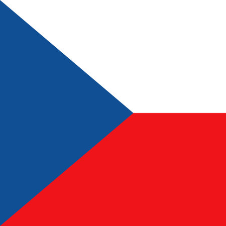 Flag of Czech Republic - square variantのイラスト素材