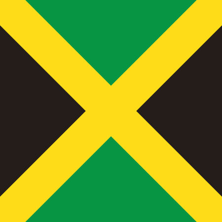 Flag of Jamaica - square variantのイラスト素材
