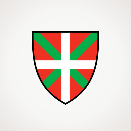 Coat of arms with flag of Basque Countryのイラスト素材