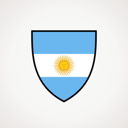 Coat of arms with flag of Argentinaのイラスト素材