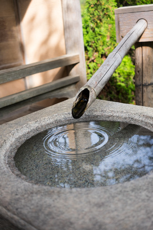 Japanese water basinの写真素材
