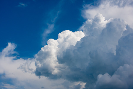columbus clouds in the blue skyの写真素材