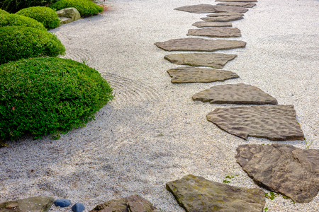 zen garden pathの写真素材