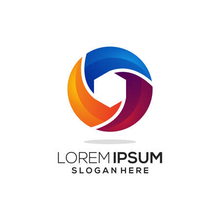 logo icon colorful designのイラスト素材