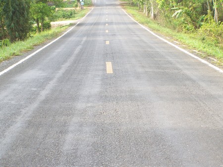 local roadway in thailandの写真素材