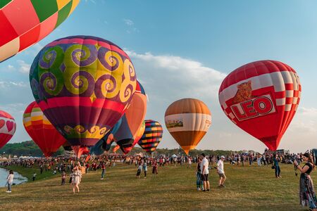 Balloon Festival, Singha Park Chiang Rai Balloon Fiesta 2019, Chiang Rai, Thailand-13 to 17 February 2019.のeditorial素材