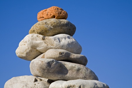 stoneman in the mountainsの写真素材