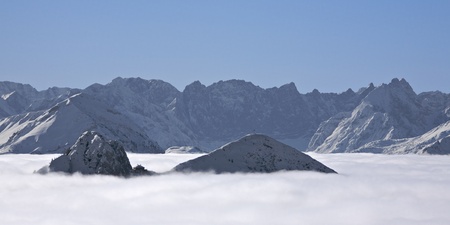 fog in the mountainsの写真素材