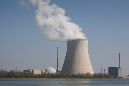 Isar 2 nuclear plant in Ohu near Landshutのeditorial素材