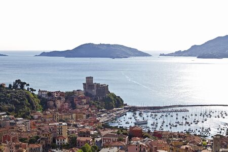 Lerici  at  golf di la Speziaの写真素材