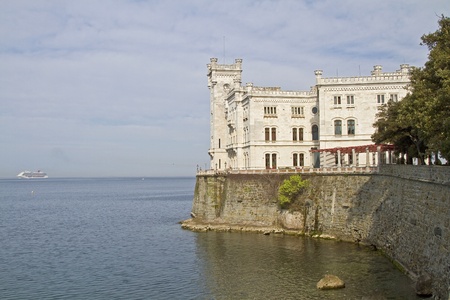 Miramare - castle in Italyの写真素材
