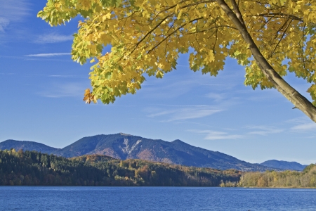 Autumn at Lake Staffelseeの写真素材