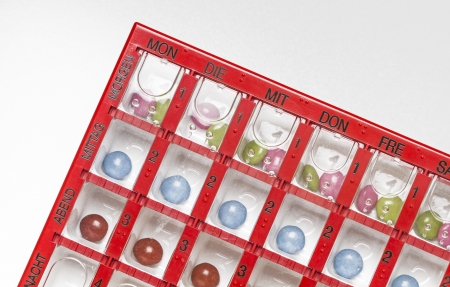 weekly pill boxの写真素材