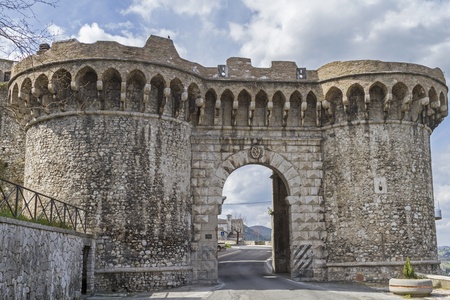 A mighty city gate protected the small Umbrian town of Narniのeditorial素材