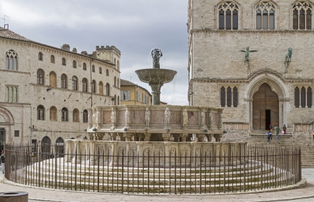 Fontana Maggiore on  Piazza 4 Novembre のeditorial素材