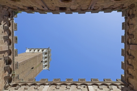 Torre del Mangia in Sienaのeditorial素材