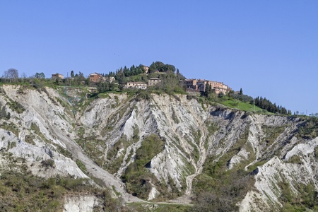 Badlands in Crete Senesi in  Tuscanyの写真素材