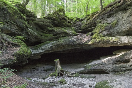 conglomerate hole near Bad Toelzの写真素材