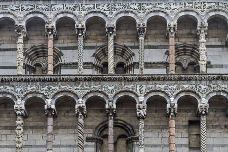 Detail of San Michele in Foro in Luccaの写真素材