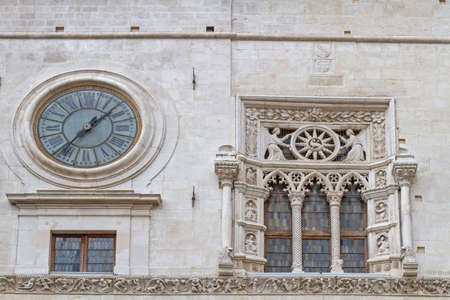 Sulmona - detail of palace Santissima Annunziatoの写真素材
