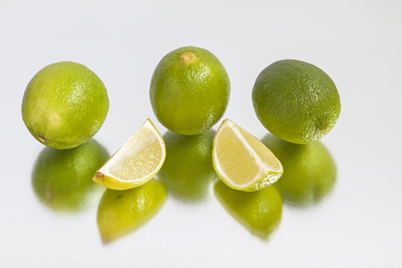 Limetten green fruitsの写真素材