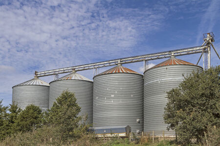 Agricultural silos in central Italyのeditorial素材