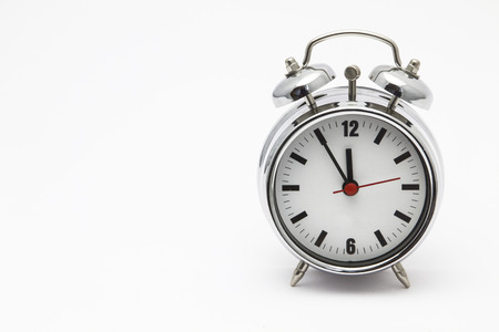 Old classic clock made of metal in  retro look